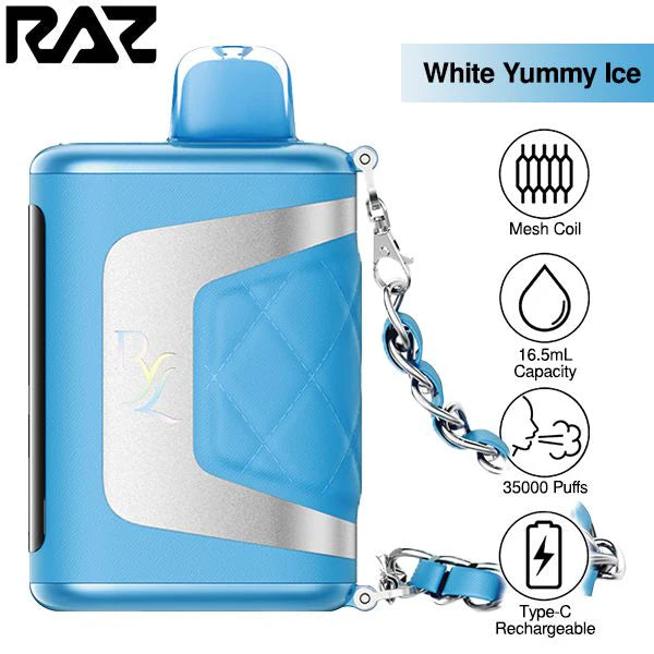 White Yummy Ice Raz Flavor White Yummy Ice RYL Classic by RAZ RYL Classic 35000 Disposable Vape by RAZ Vape White Yummy Ice Raz Flavor White Yummy Ice RYL Classic by RAZ RYL Classic 35000 Disposable Vape by RAZ Vape