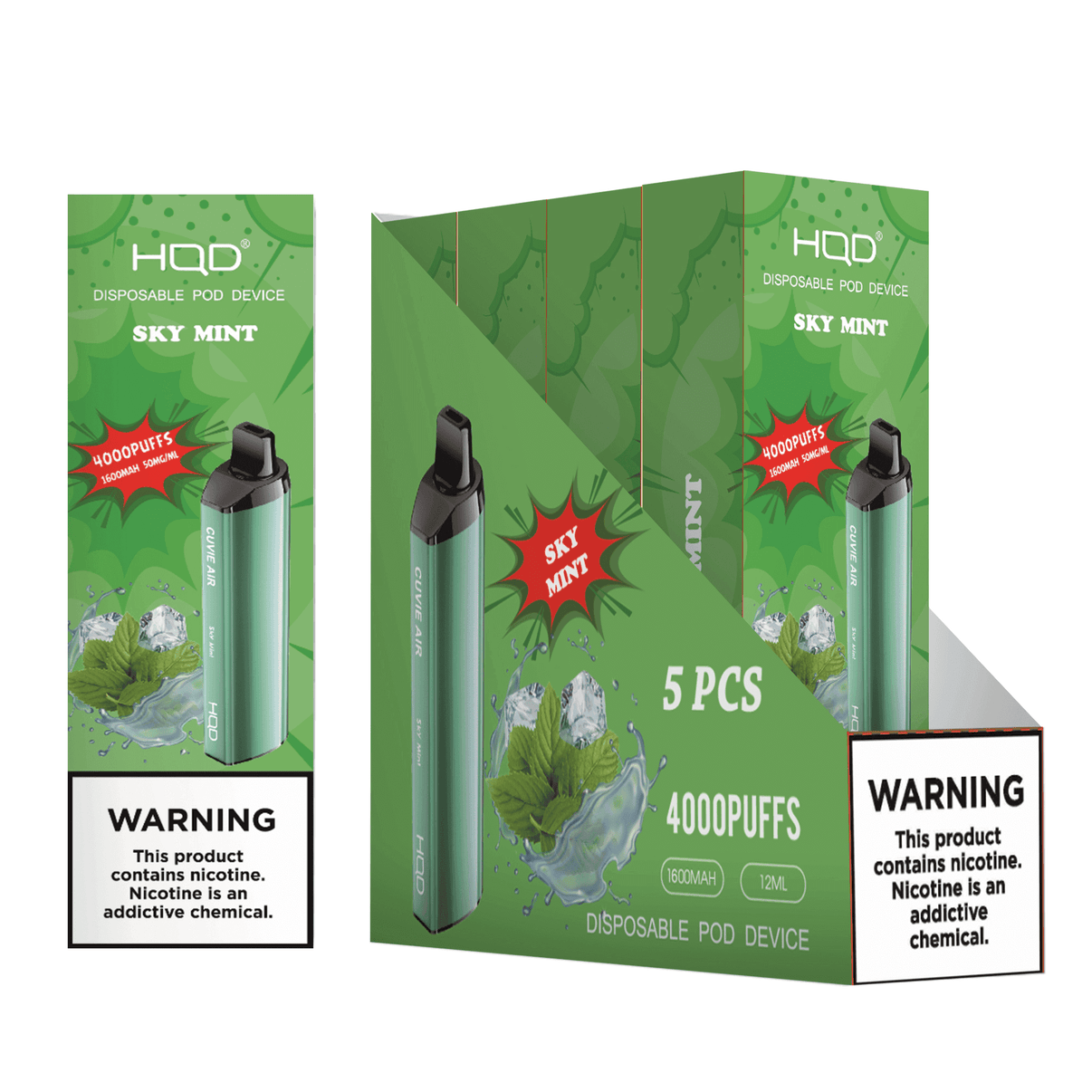 HQD | Cuvie Air (5-Pack) | Disposable Vapes | HQD Tech USA