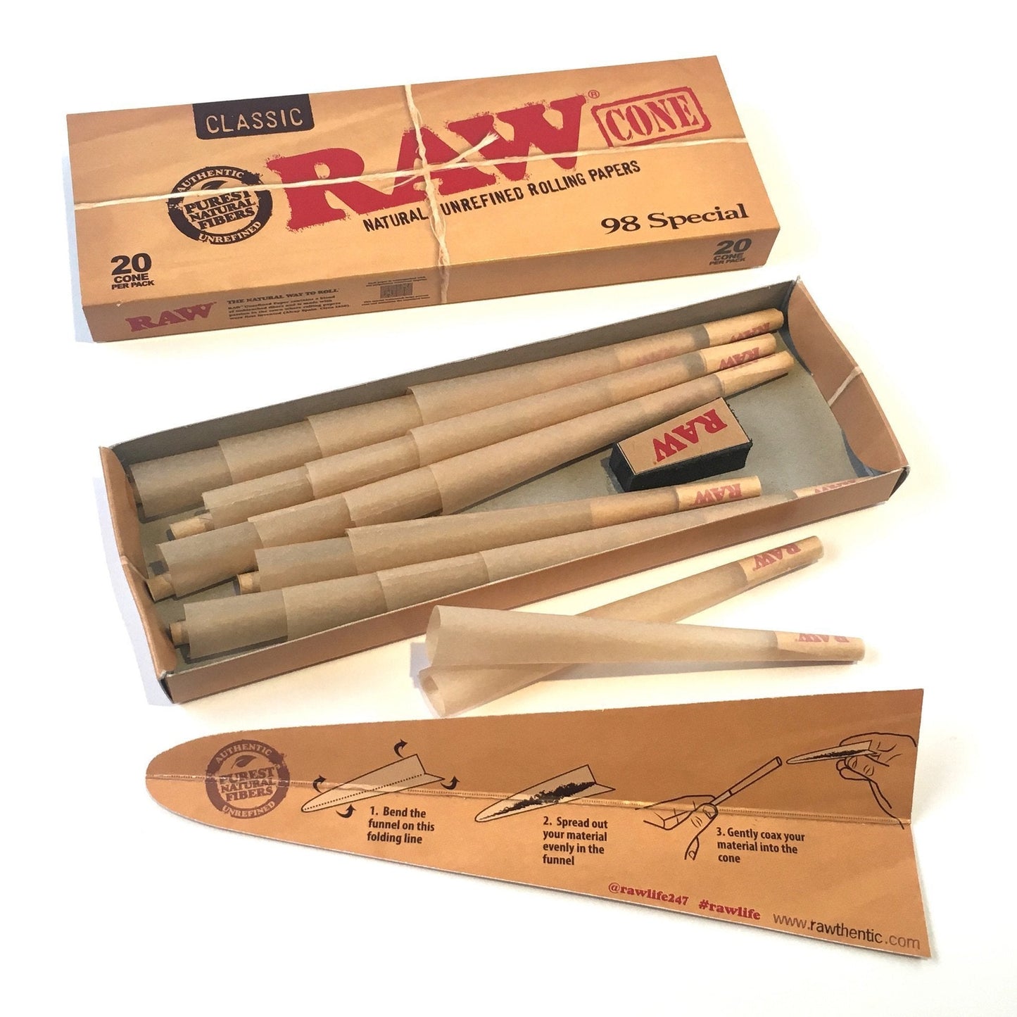 20 Classic RAW Cones 98 Special - 2 Pack