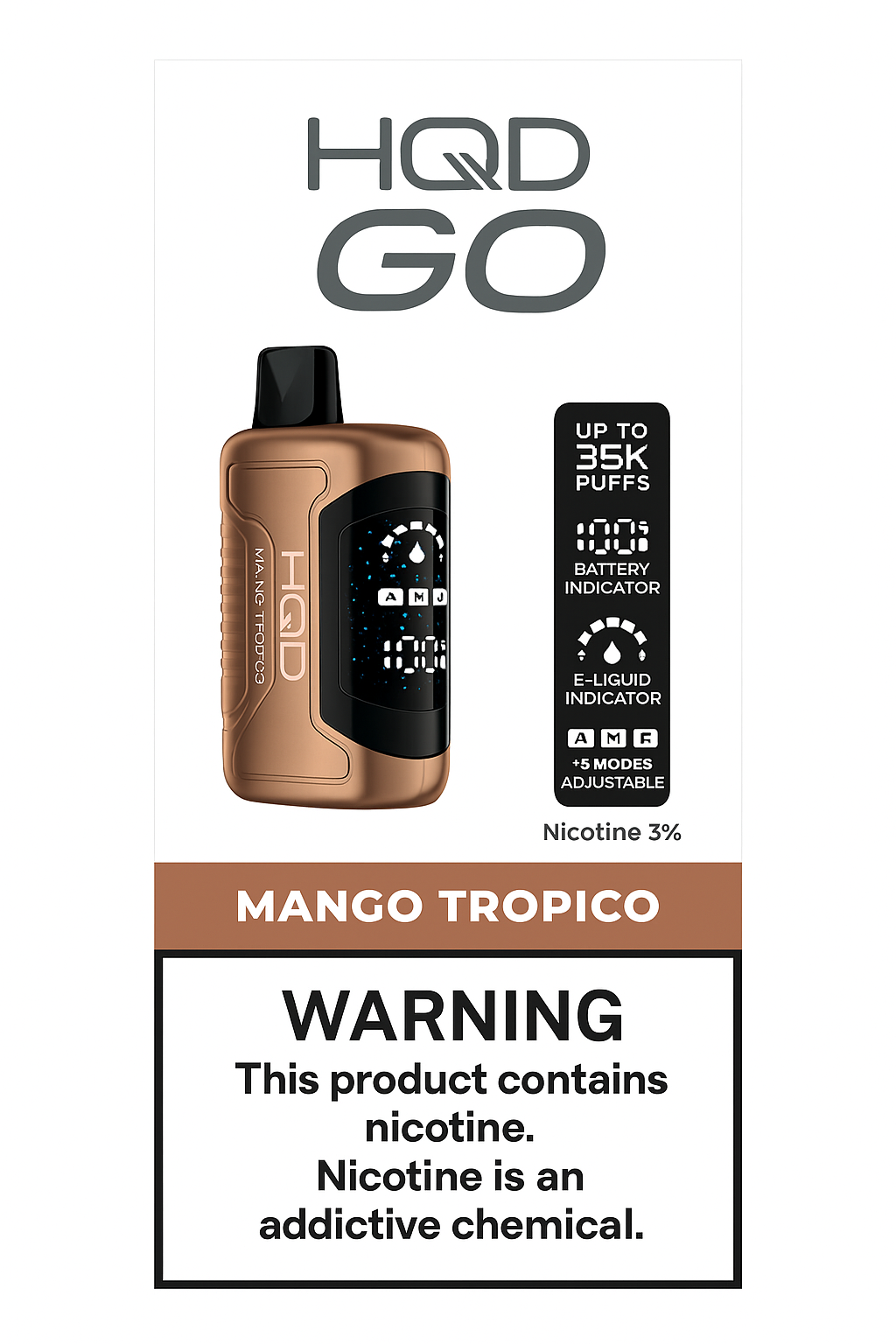 HQD GO 35K 3% Nicotine Disposable Vape