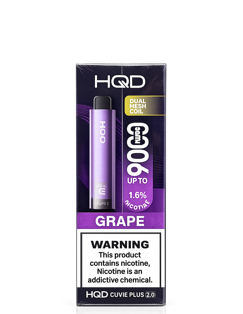 HQD Cuvie Plus 2.0 9000 Up to 1.6% Disposable Vape