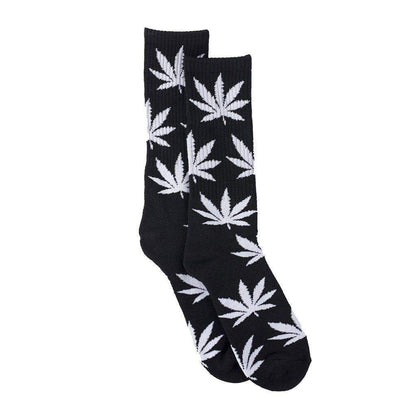 420 Black Socks With Leaves