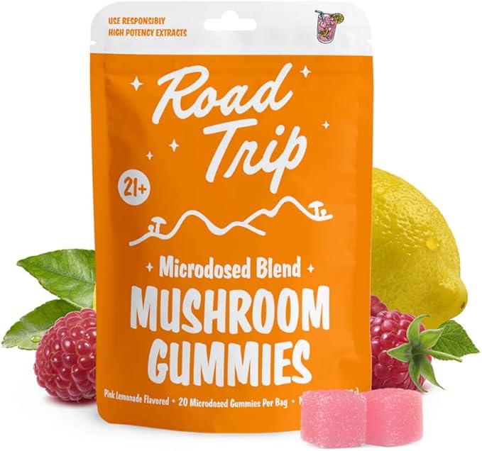 Road Trip Microdosed Blend Gummies + Functional Mushrooms 50MG (20ct)