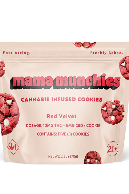 Mama Munchies THC Cannabis Infused Cookies 50MG