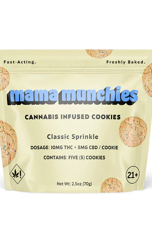 Mama Munchies THC Cannabis Infused Cookies 50MG