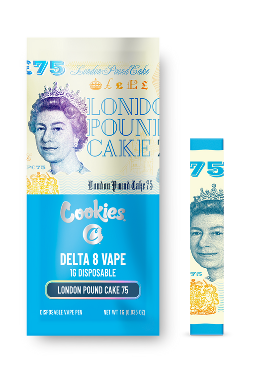 London Pound Cake 75 | Delta 8 1g Disposable Vape Pen w/ Live Terpenes