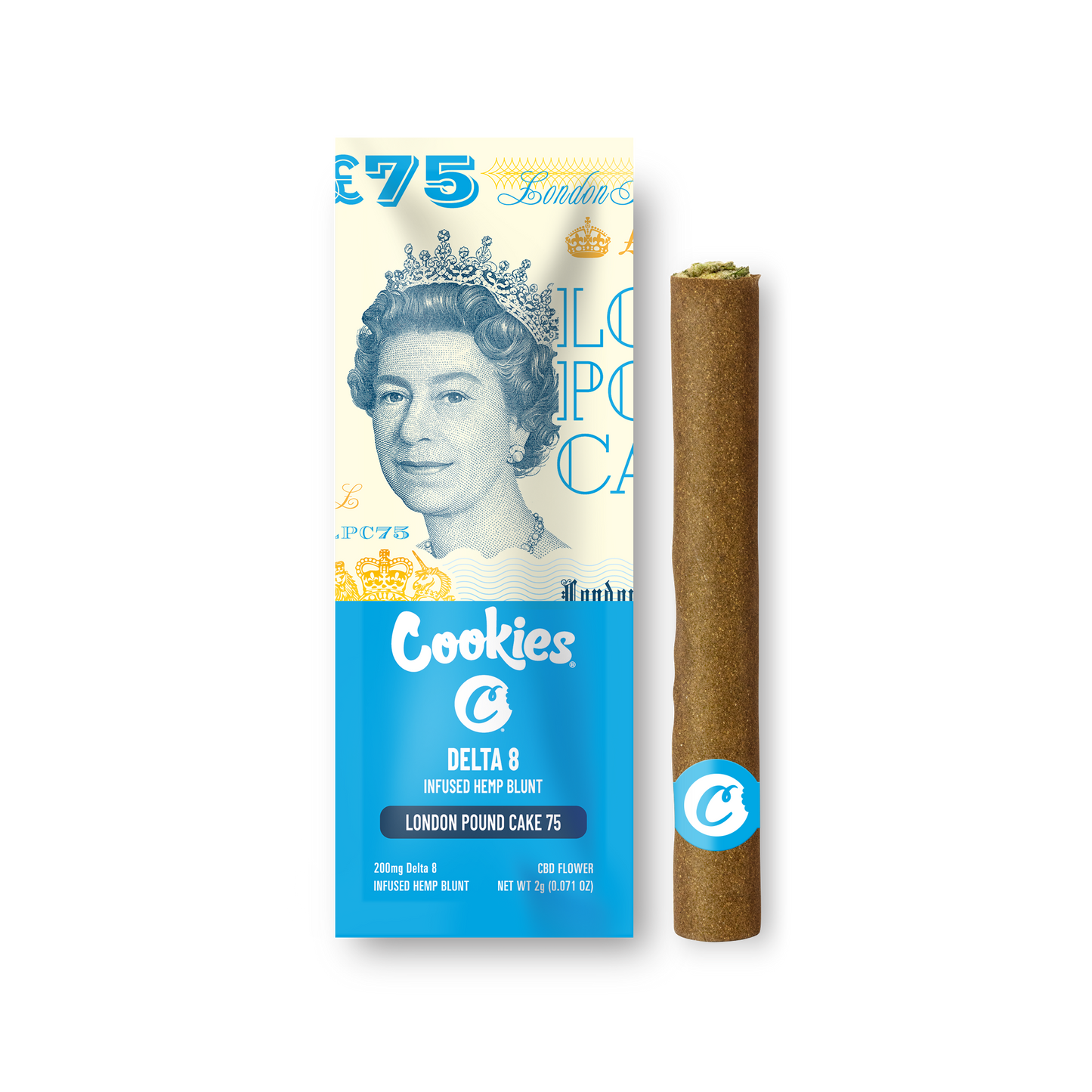 London Pound Cake 75 | Delta 8 2g Infused Hemp Blunt