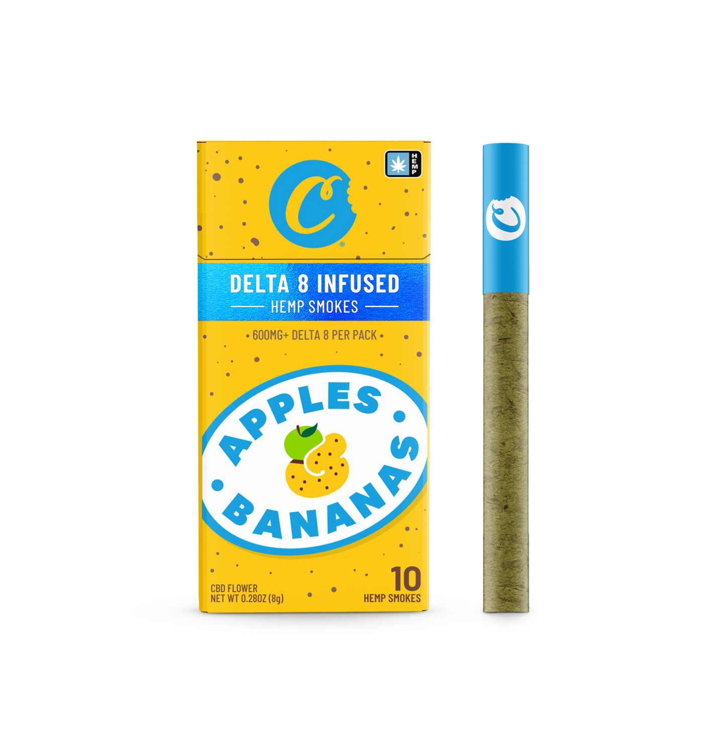 Apples & Bananas | Delta 8 Hemp Smokes - 10-pack