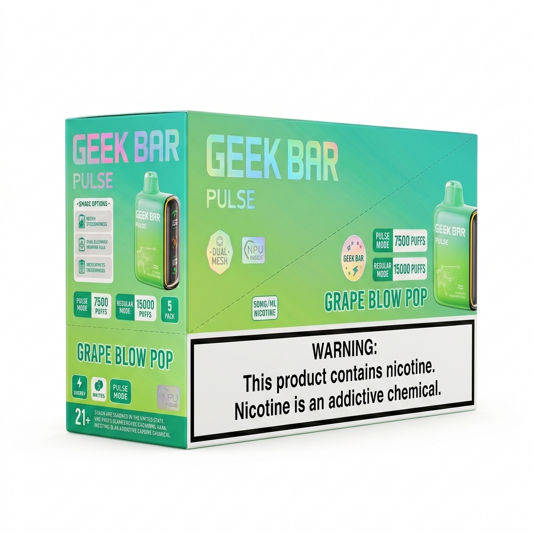 GEEK BAR PULSE 15000 Grape Blow Pop 5 Pack