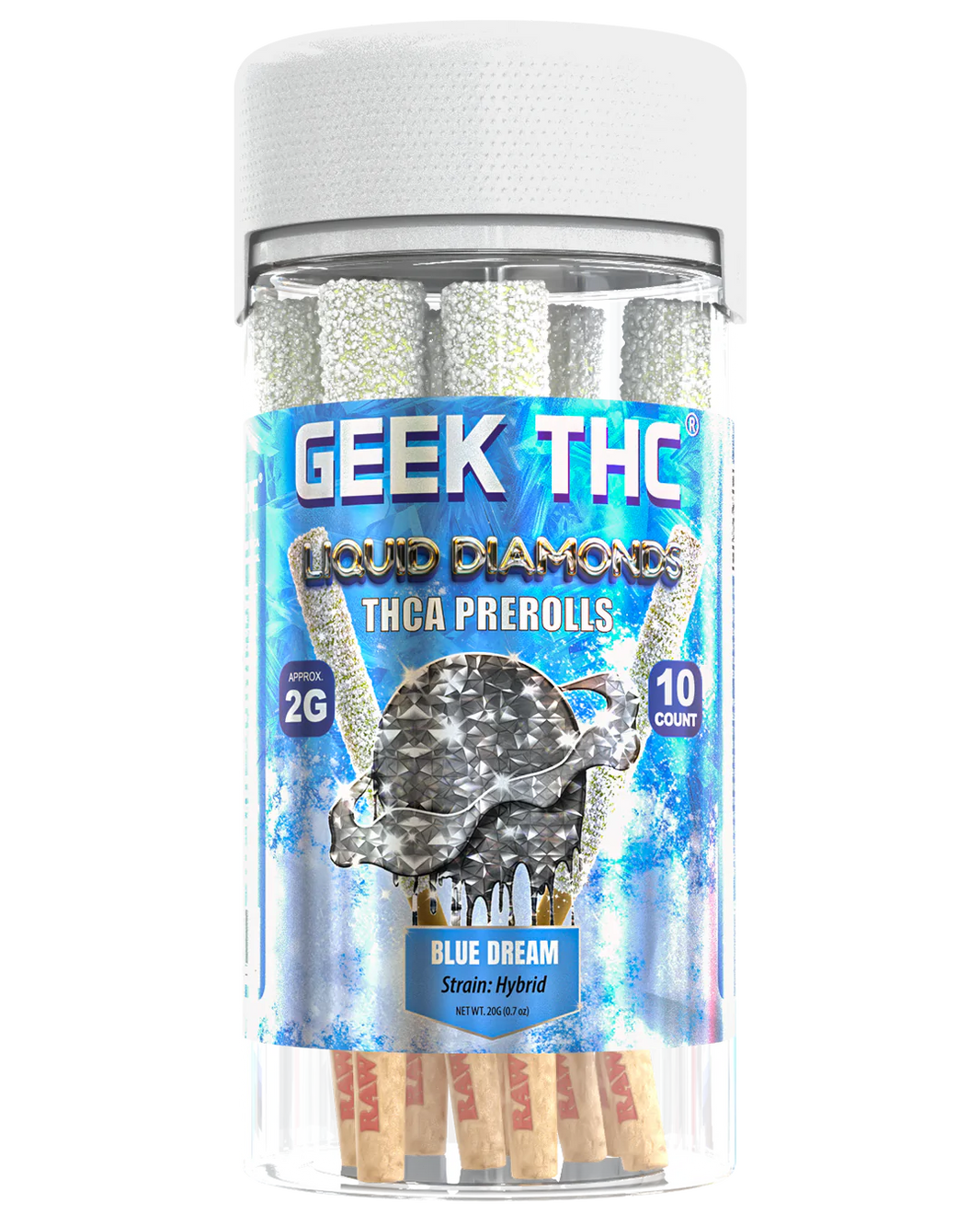 Geek THC Liquid Diamonds THCa Pre Rolls 2G (10ct)