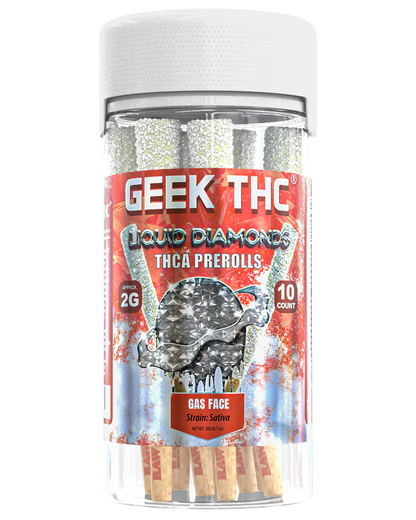 Geek THC Liquid Diamonds THCa Pre Rolls 2G (10ct)