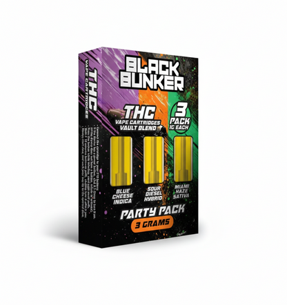 Black Bunker Vault Blend THC Vape Cartridge 1G (3Ct)