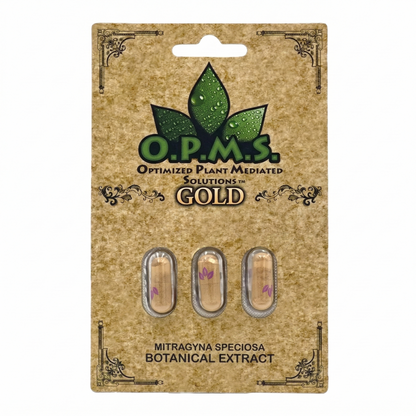 O.P.M.S. Gold Kratom Extract Capsules (3Ct)