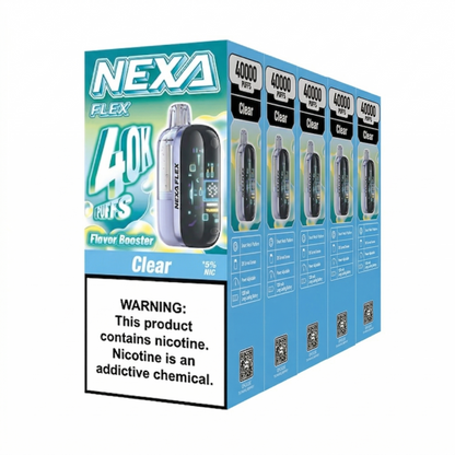 Nexa Flex Crystal Kit Flavor Boost 40k Puff Disposable Vape-Mod 5 Pack