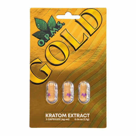 O.P.M.S. Gold Kratom Extract Capsules (3Ct)