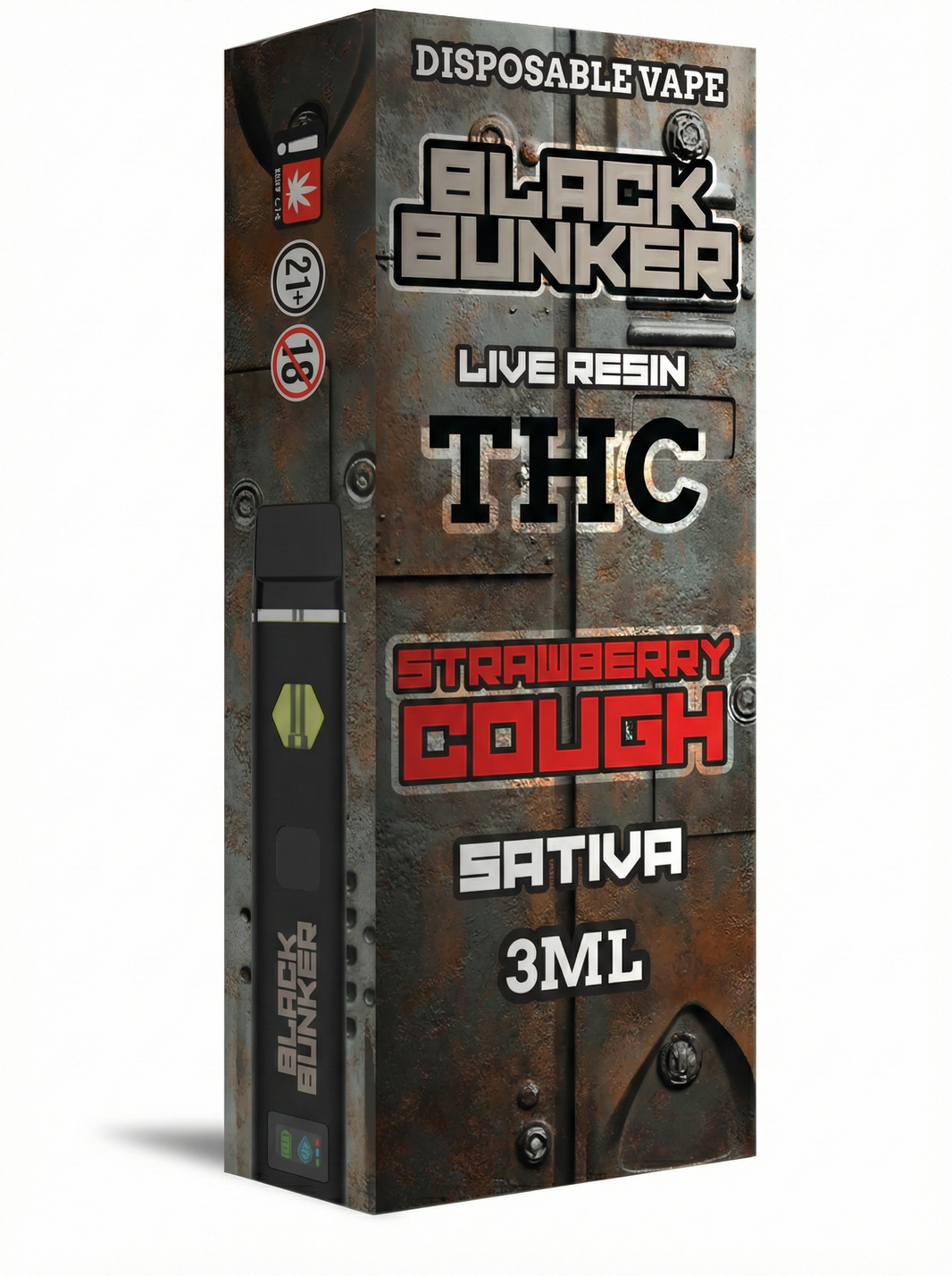 Black Bunker Live Resin THCp Disposable Vape 3G