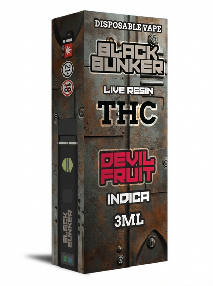 Black Bunker Live Resin THCp Disposable Vape 3G