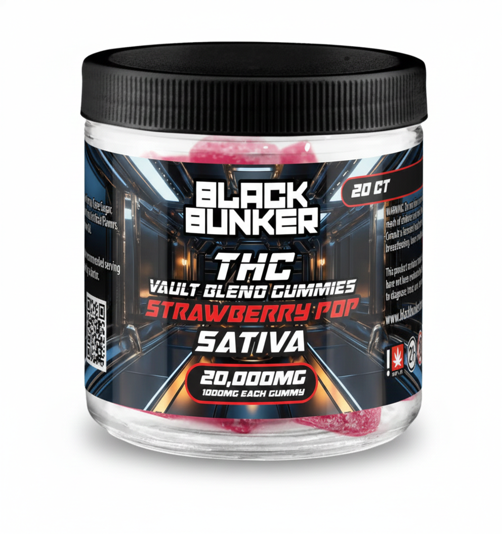 Black Bunker THC Vault Blend Gummies 20000MG (20Ct)