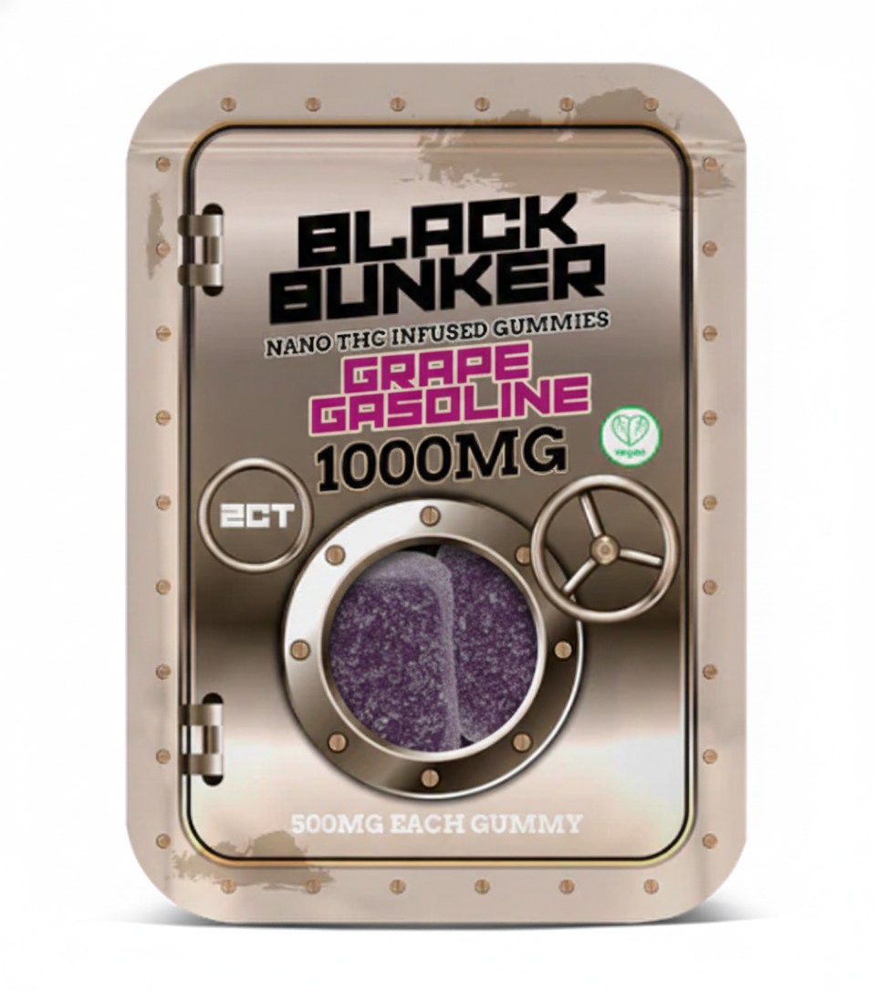 Black Bunker Nano THC Gummies 1000MG (2Ct)