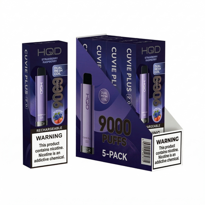 HQD Cuvie Plus 2.0 9000 Disposable Vape 5 Pack