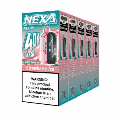 Nexa Flex Crystal Kit Flavor Boost 40k Puff Disposable Vape-Mod 5 Pack