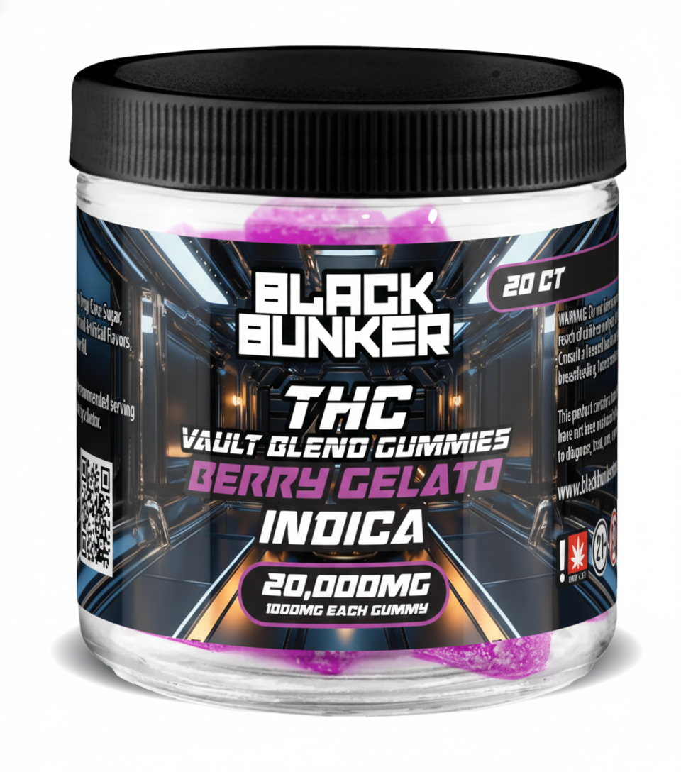 Black Bunker THC Vault Blend Gummies 20000MG (20Ct)