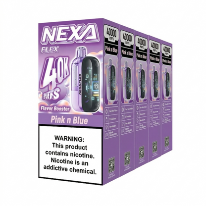 Nexa Flex Crystal Kit Flavor Boost 40k Puff Disposable Vape-Mod 5 Pack
