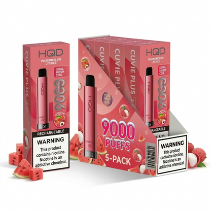 HQD Cuvie Plus 2.0 9000 Disposable Vape 5 Pack