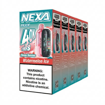 Nexa Flex Crystal Kit Flavor Boost 40k Puff Disposable Vape-Mod 5 Pack