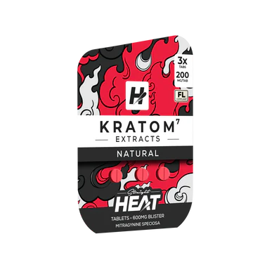 Heat Kratom Extract Tablets 200MG (3Ct)