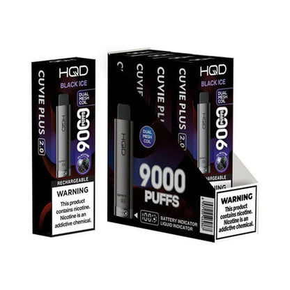HQD Cuvie Plus 2.0 9000 Disposable Vape 5 Pack