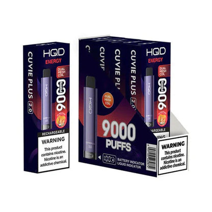 HQD Cuvie Plus 2.0 9000 Disposable Vape 5 Pack