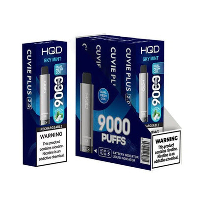 HQD Cuvie Plus 2.0 9000 Disposable Vape 5 Pack