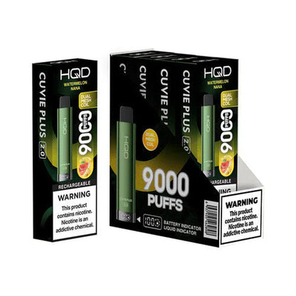 HQD Cuvie Plus 2.0 9000 Disposable Vape 5 Pack