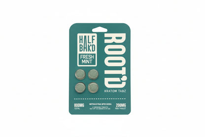Half Bak'd Rooted Kratom Tabz 800MG (4Ct)