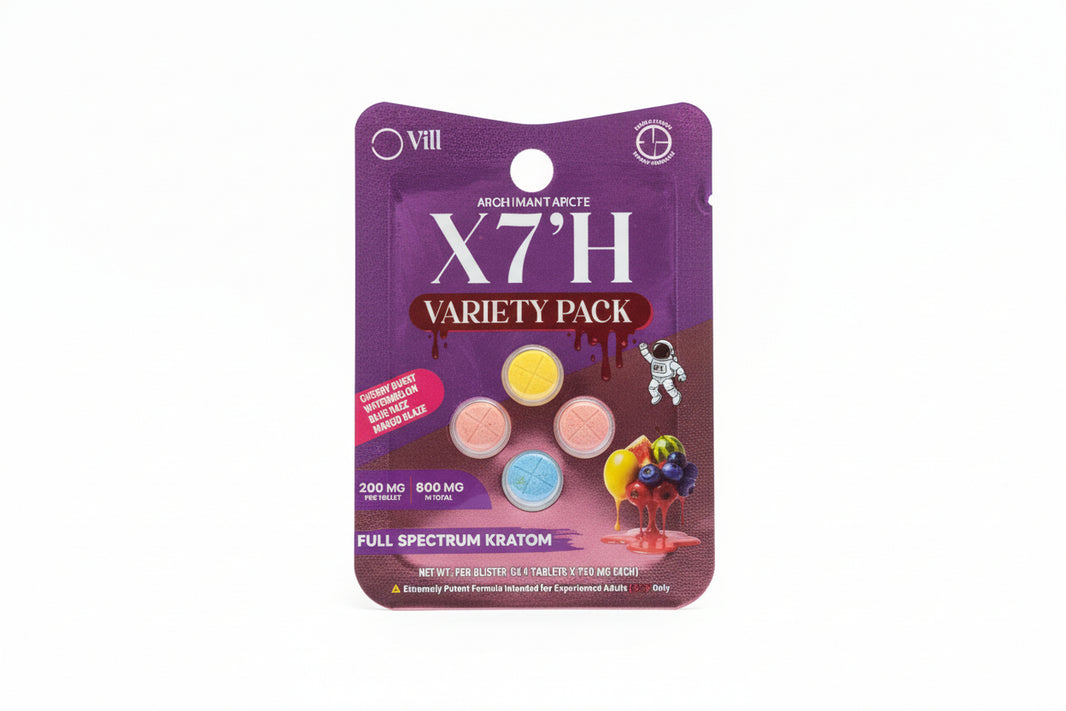 X7'H Full Spectrum Kratom Tablets 8000MG (4Ct)