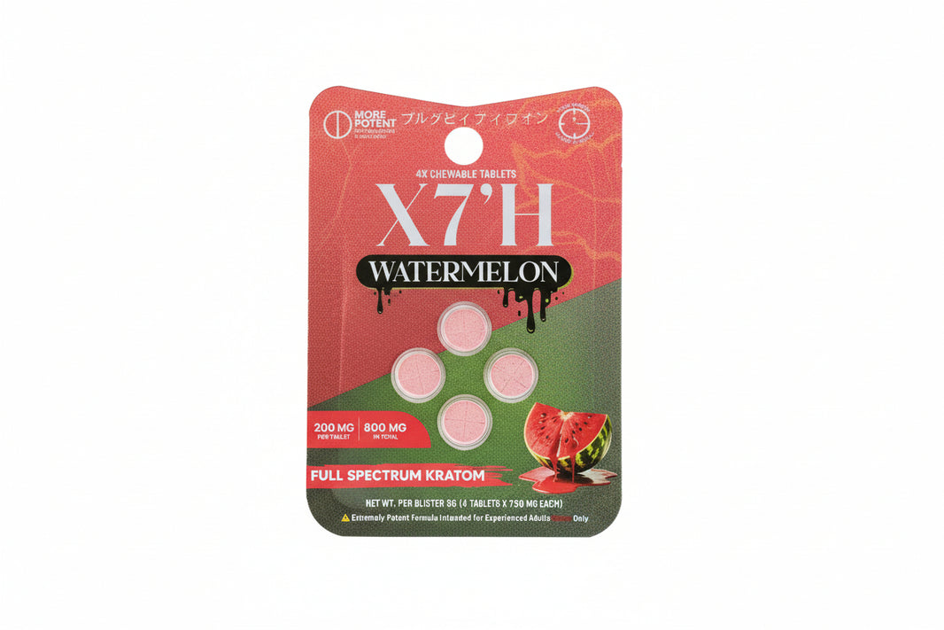X7'H Full Spectrum Kratom Tablets 8000MG (4Ct)