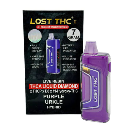 Lost THC V3 THCa Liquid Diamonds Live Resin Disposable Vape 7G