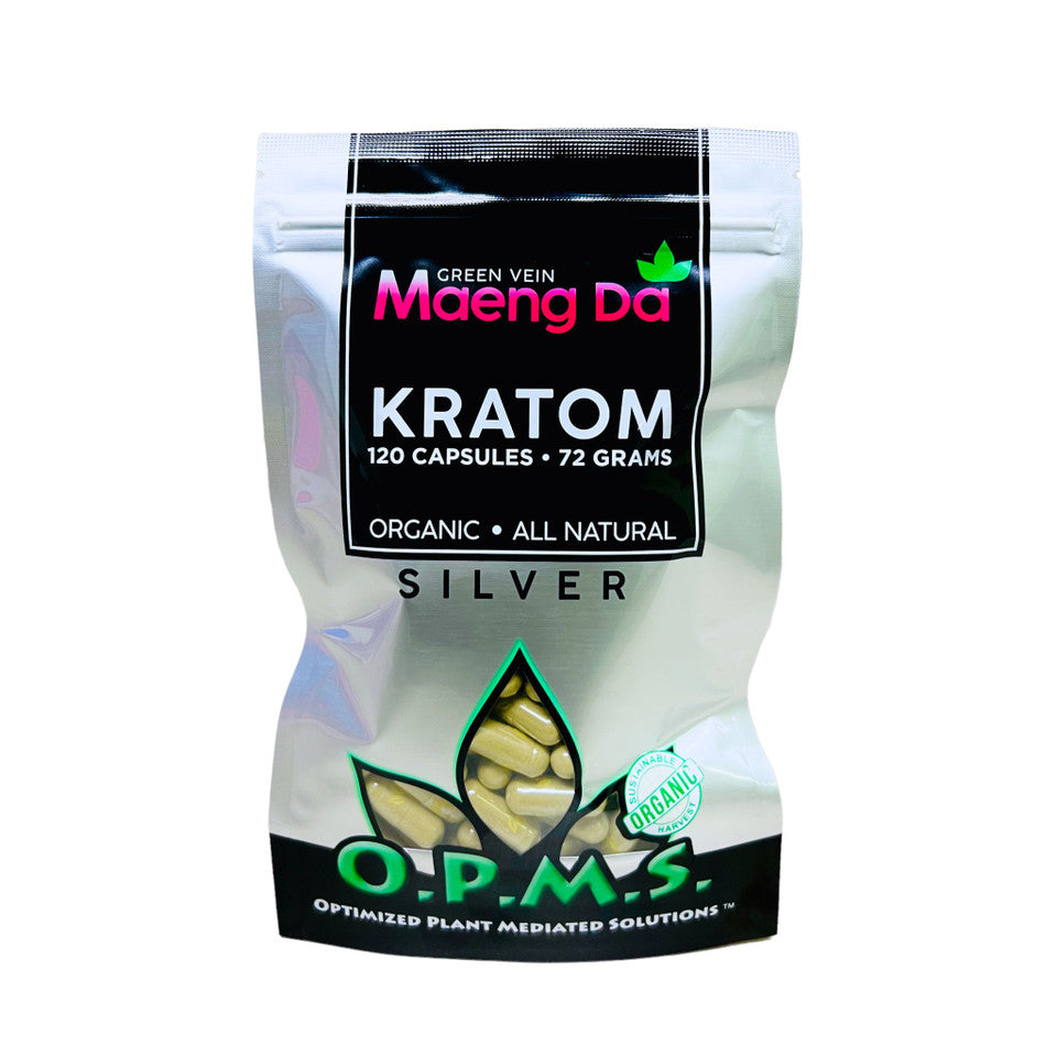 O.P.M.S. Silver Kratom Capsules (120Ct)