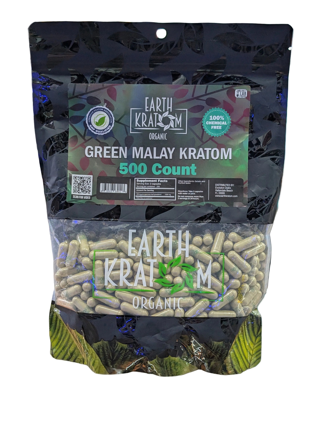 Earth Kratom Organic Capsules (500Ct)