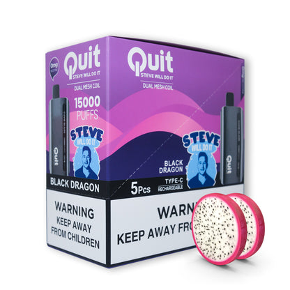 Quit- Steve Will Do It! Cuvie Glaze (0% Nicotine) (5 Pack) - hqdtechusa