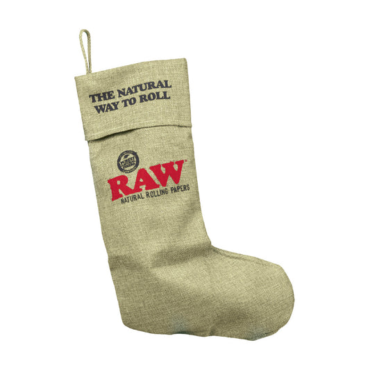 RAW Christmas Stocking + 25 Pack Variety Rolling Papers & Hemp Blunts