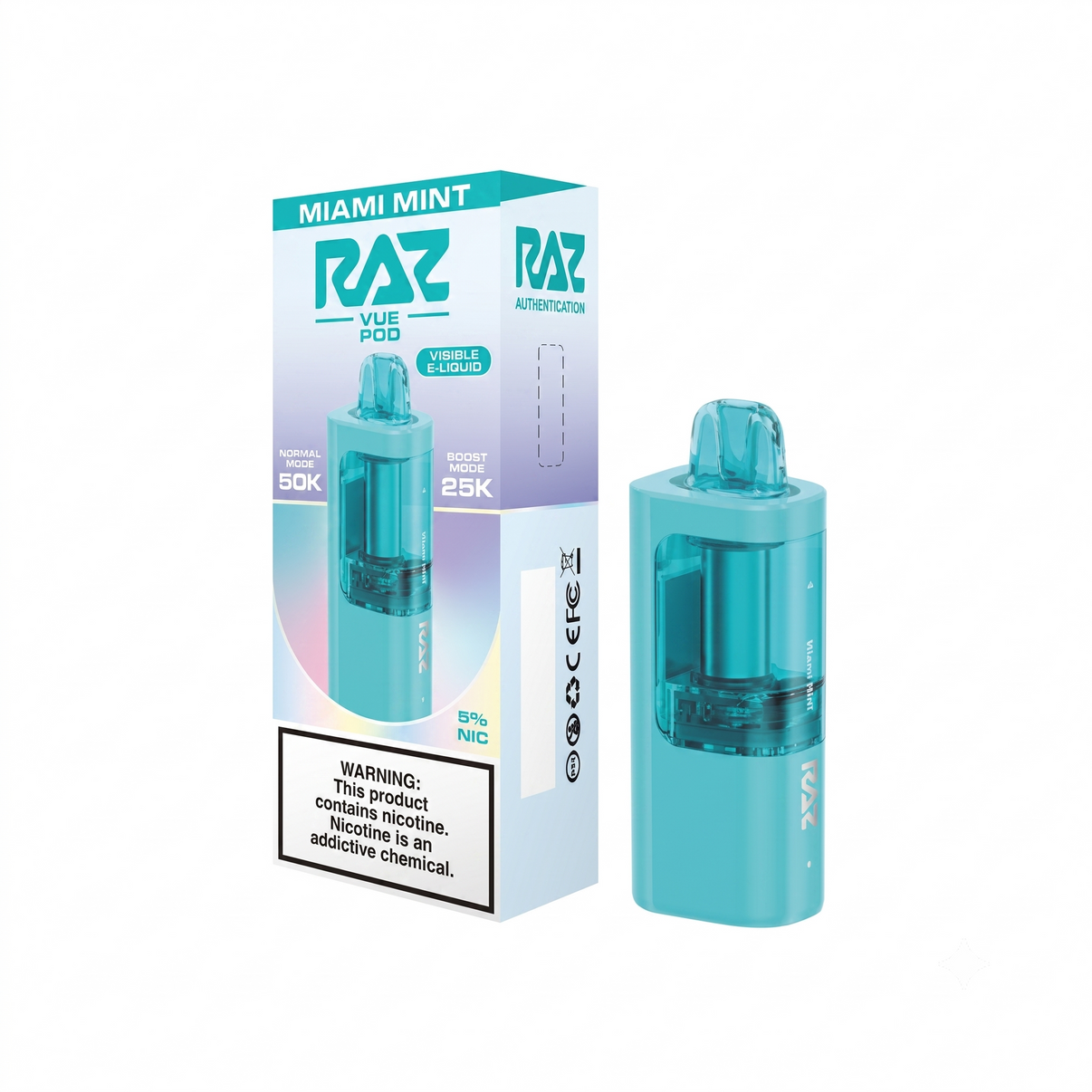 RAZ VUE POD 50K Puffs - Miami Mint