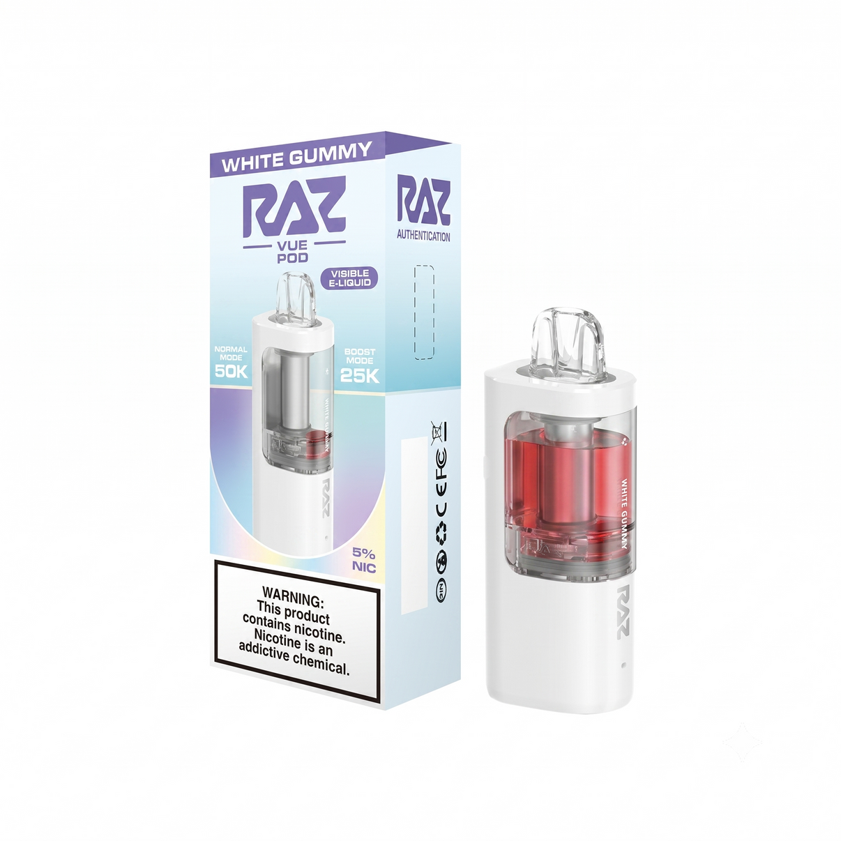 RAZ VUE POD 50K Puffs - White Gummy