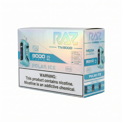Raz TN9000 9000 Puffs 5 Pack - Polar Ice