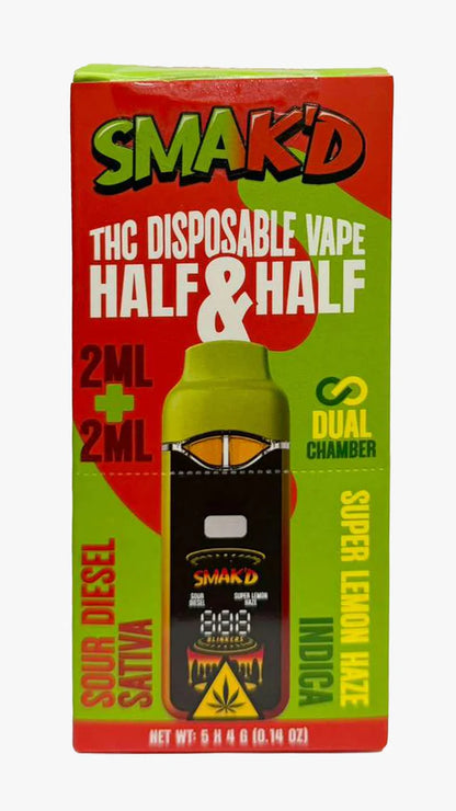 Smak'd Dual Chamber THC Disposable Vape 4G