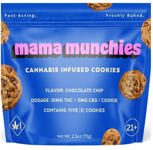 Mama Munchies Cannabis-Infused Classic Chocolate Chip Cookies