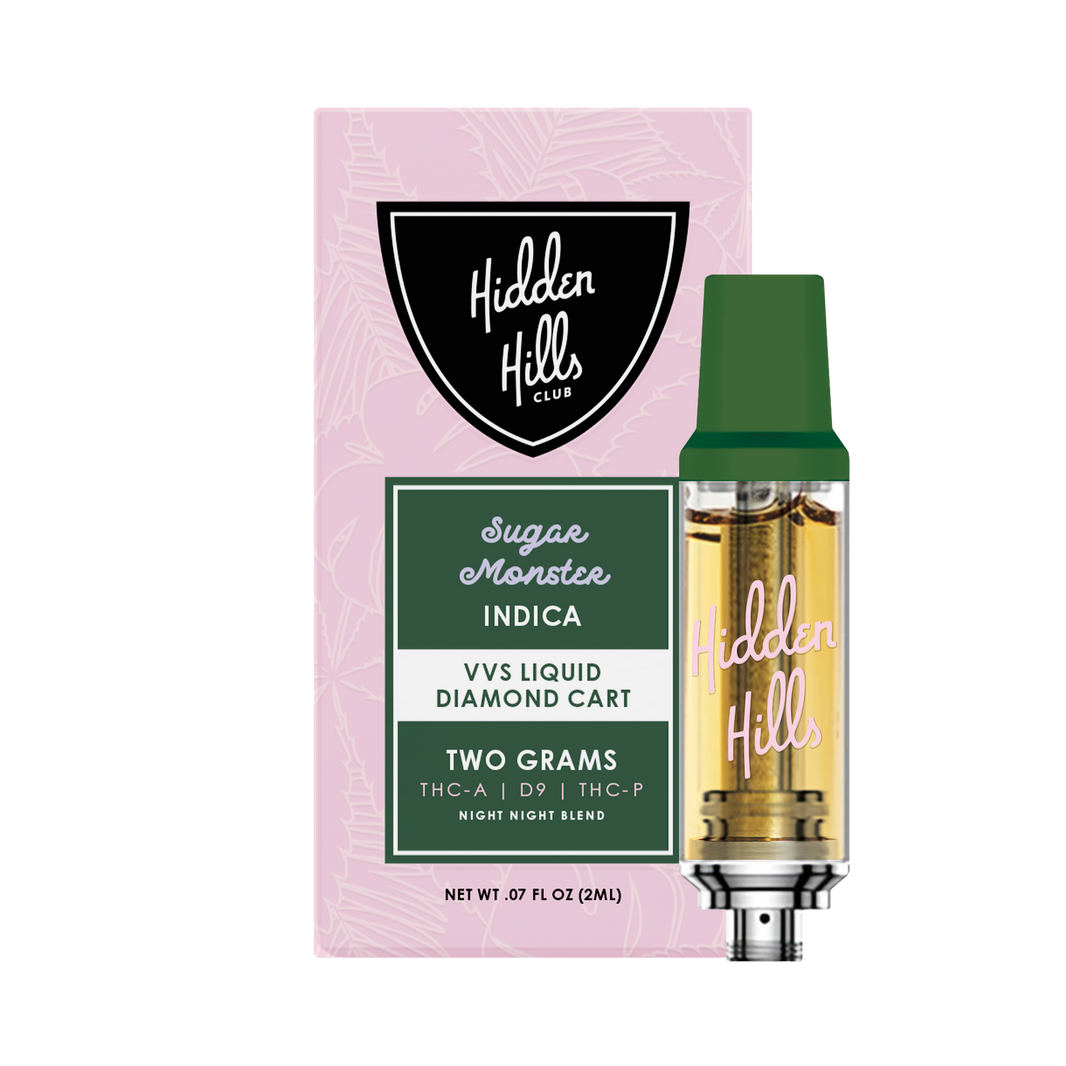 Hidden Hills Night Night Blend VVS Liquid Diamonds Live Resin Cartridge 2G