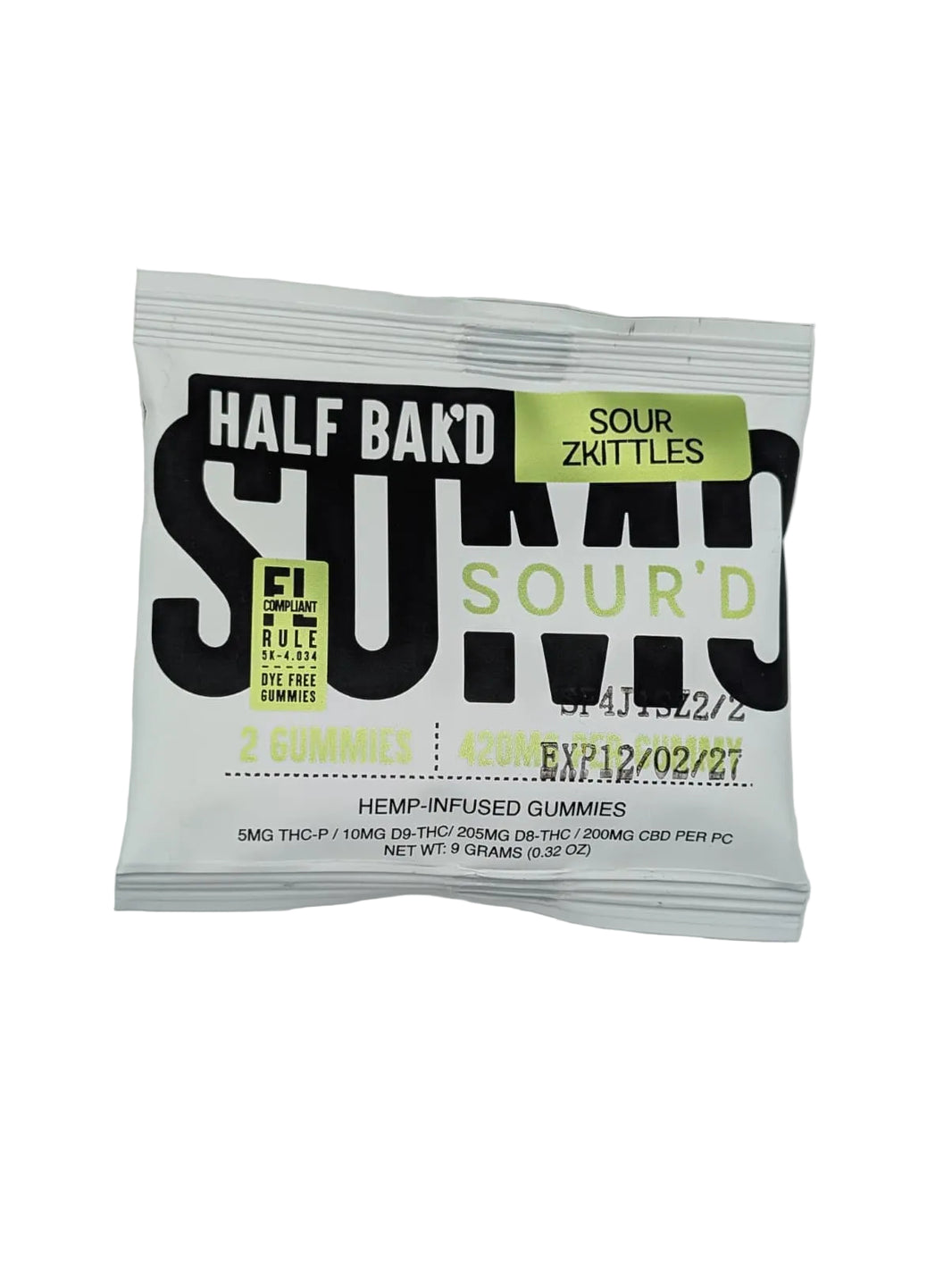 Half Bak'D Sumo Sour'd THC-P &amp; Delta-8 Gummies 420MG (2Ct)