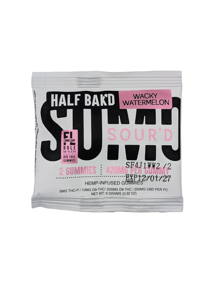 Half Bak'D Sumo Sour'd THC-P &amp; Delta-8 Gummies 420MG (2Ct)